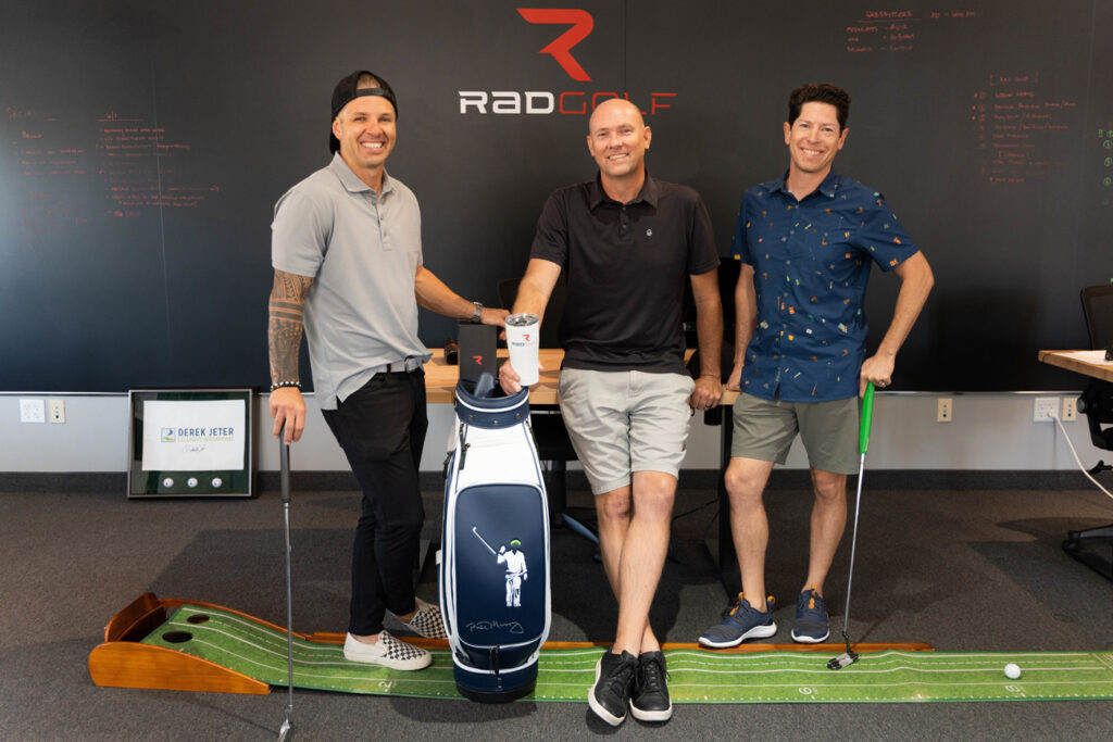 Scott Harkey, Peter Johnson and Drew McFarland of Rad Golf. Photo by Huy Nguyen.