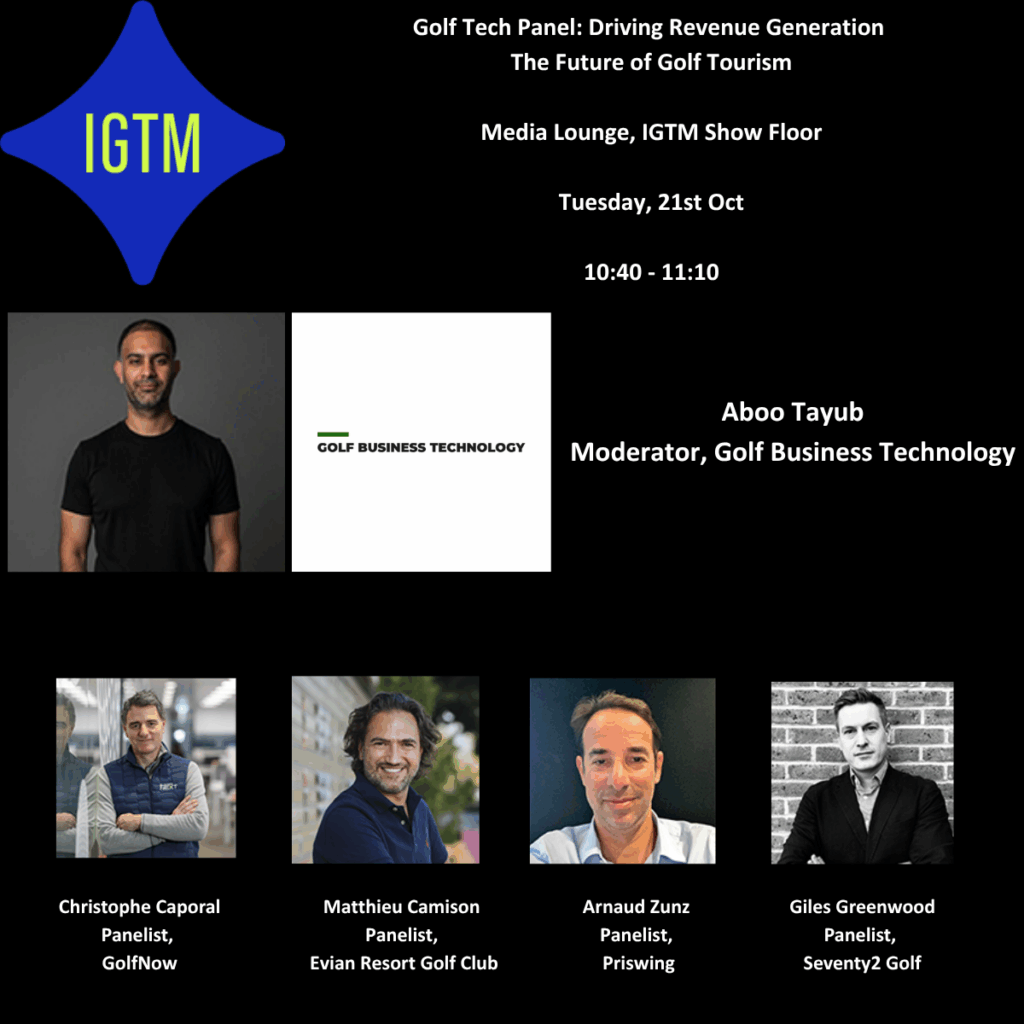 Don’t miss this forward-thinking discussion on how to blend technology and tourism to elevate the golf experience and grow the game globally.