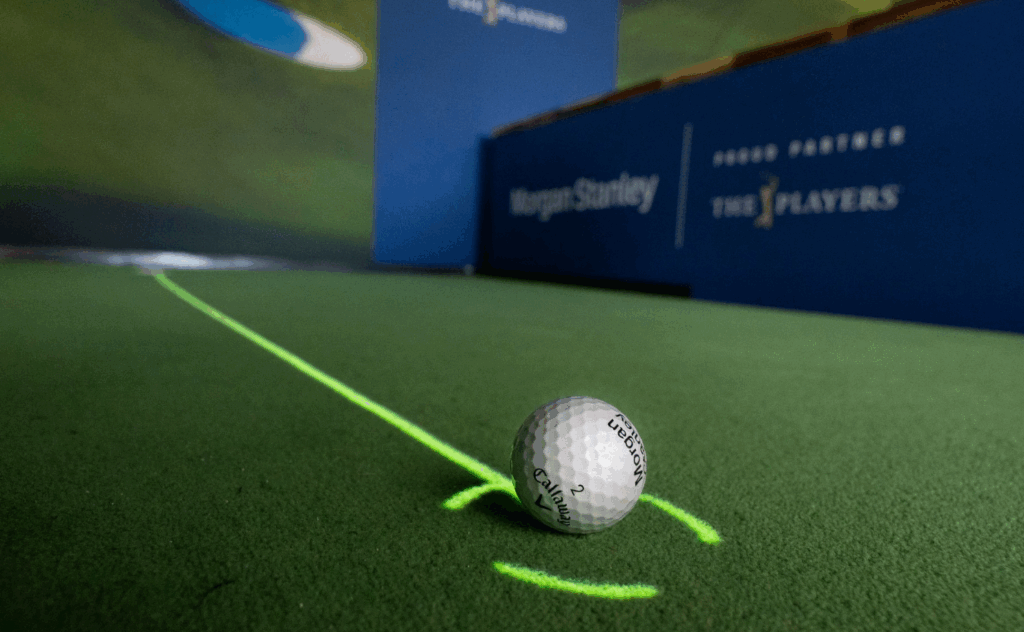 Golfers hit the actual putts from 16, 17 and 18 on the Stadium Course, from the week's tournament play. Pic credit: TWO12 Events