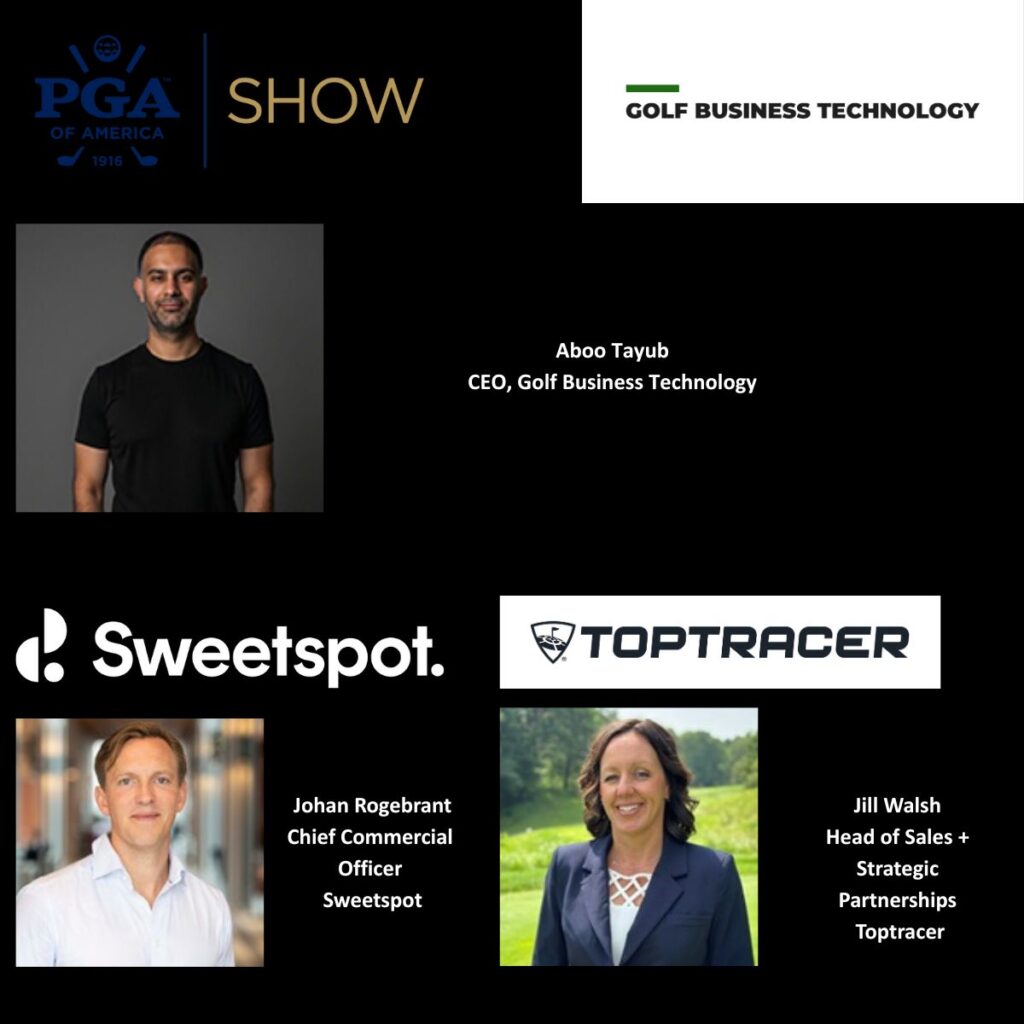 The GBT Podcast Season 5, Episode 8 – Interview between Jill Walsh/Toptracer – Johan Rogebrant/Sweetspot and Golf Business Technology This session will explore how innovation, data, and digital platforms are transforming how golf is played, experienced, and monetized—from on-course technology to scalable SaaS solutions and next-gen fan engagement.