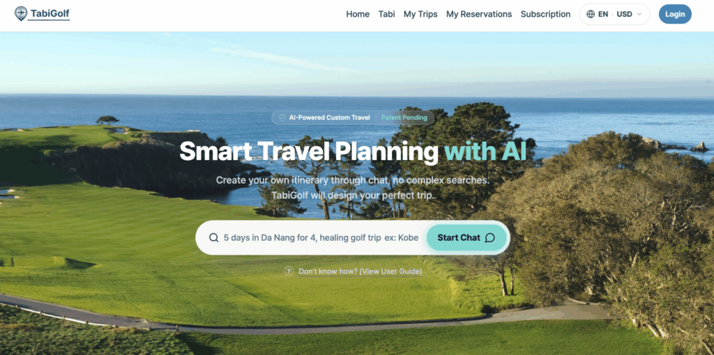 Developed by global golf technology company AGL Inc. and powered by its TIGER GDS (Global Distribution System), TABI GOLF is an AI-powered golf travel platform designed to help golfers create personalized international golf trips anywhere in the world.