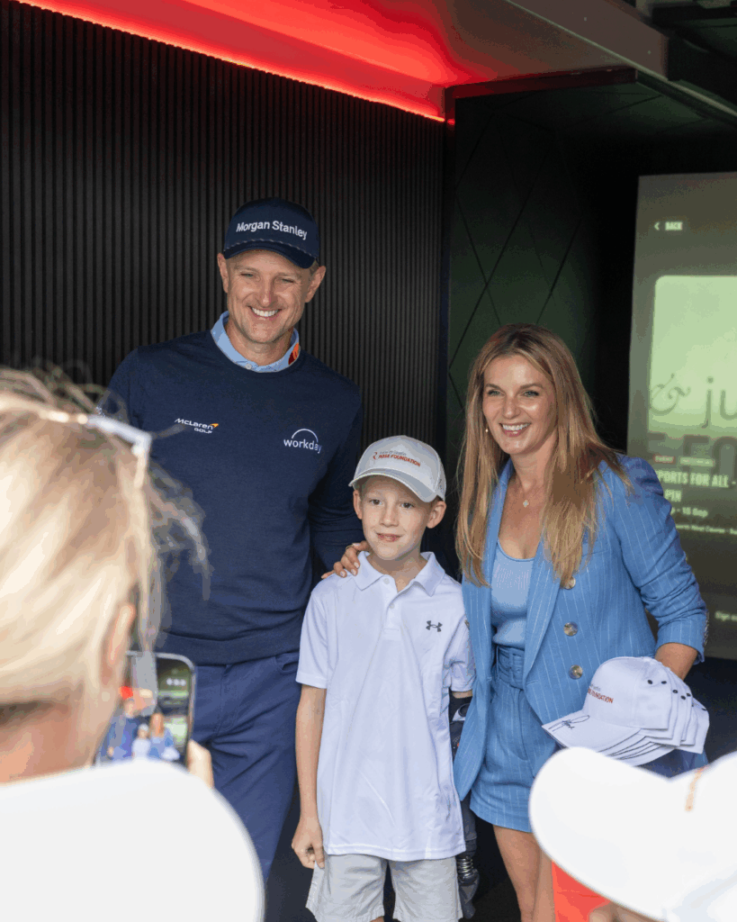 Kate & Justin Rose host projects funded by their Foundation at the BMW PGA Championship Kate and Justin welcomed children with upper limb differences from one of their funded projects – Sport for All UK - to take part in a simulator challenge on one of their other funded projects – Dryvebox UK.
