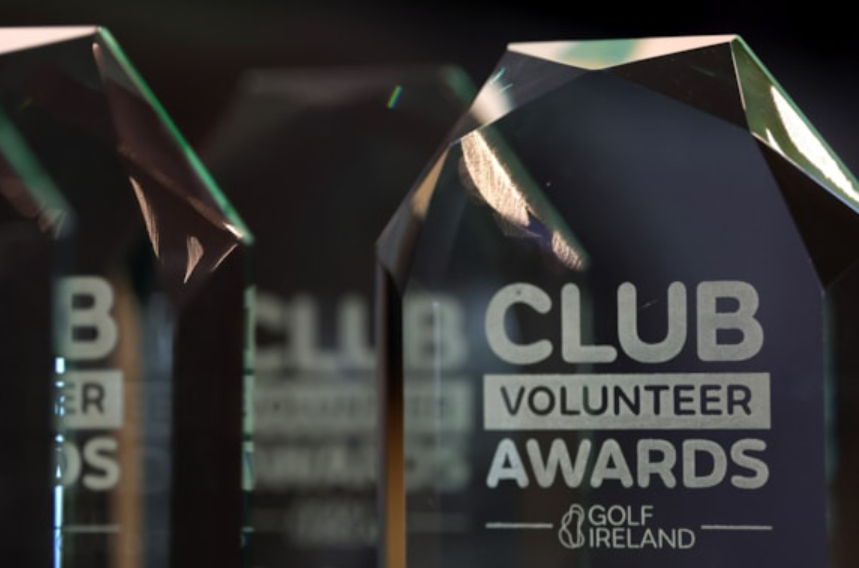 Golf Ireland Club Volunteer Awards return for Fifth Year Award trophy from the Golf Ireland AGM earlier this year. Photo: Inpho
