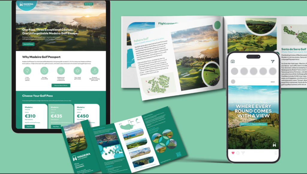 GMS Studios develops new brand identity for Madeira Golf Passport Eduardo Jesus, Regional Secretary for Tourism, Environment and Culture, commented: “We’re delighted to unveil the new identity for the Madeira Golf Passport. Partnering with GMS Agency has given us the expertise and creative strength to develop an identity that truly reflects the quality of Madeira as a golf destination and will help enhance its visibility internationally.”